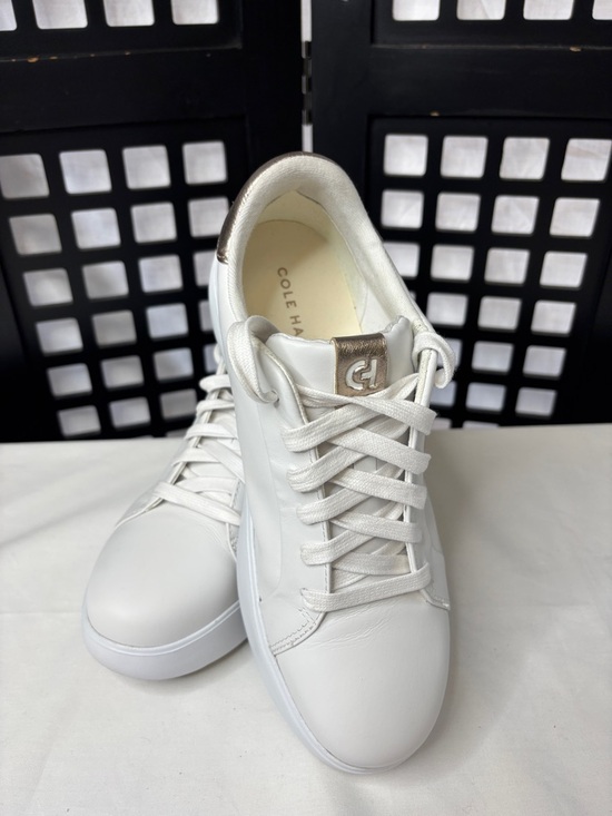 Cole Haan Shoes - 🤍 Cole Haan Grand Crosscourt 9C Sneakers Women's White Leather Gold Casual 🤍